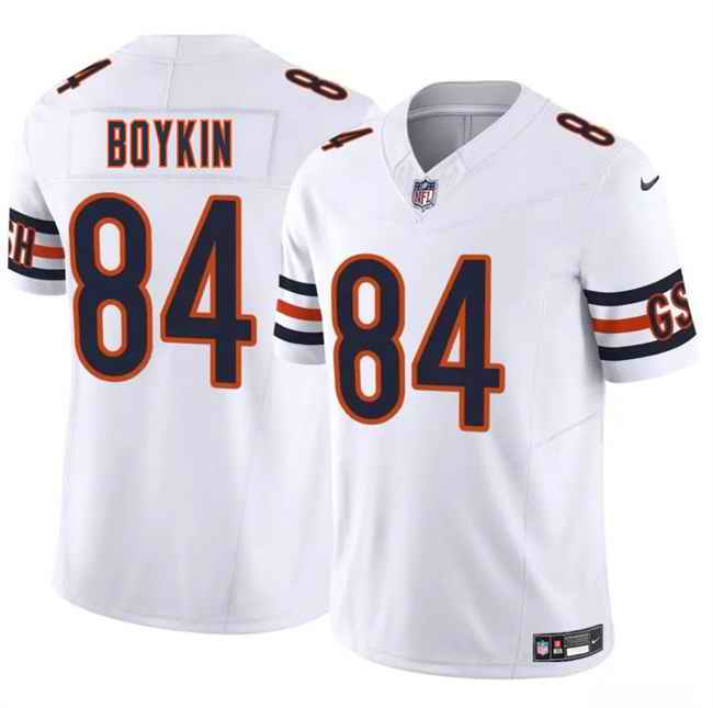 Men's Chicago Bears #84 Miles Boykin White 2025 F.U.S.E. Vapor Untouchable Limited Stitched Football Jersey